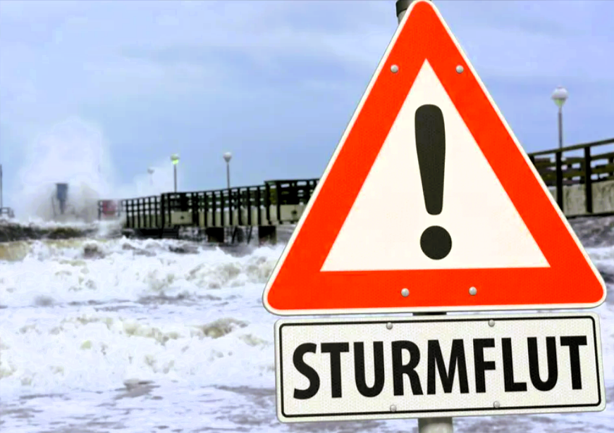 Unwetterwarnung! Hochwasser-Alarm und Sturmflut möglich -  Behörden rufen Bevölkerung zur Vorsicht auf!